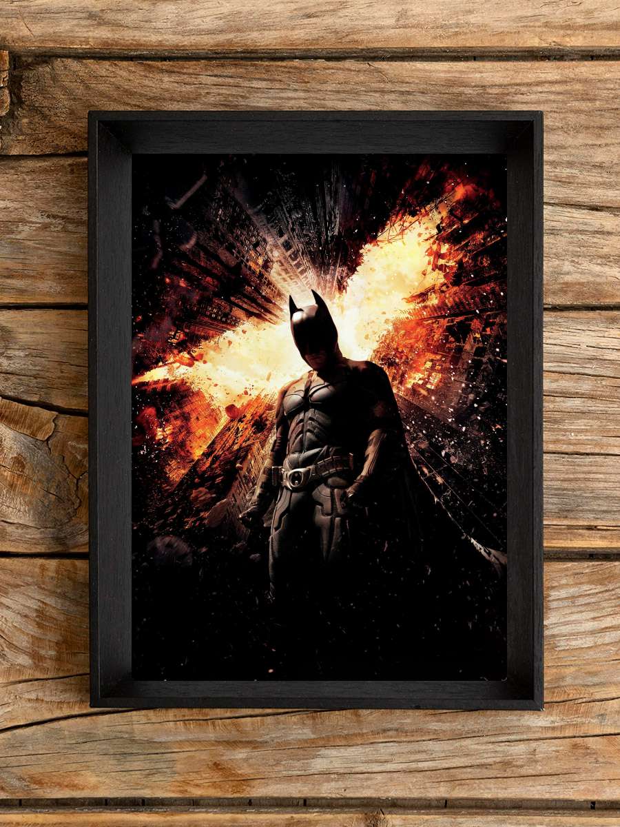 Kara Şövalye Yükseliyor - The Dark Knight Rises Film Tablo Siyah Çerçeveli Film Poster Afiş Tablo