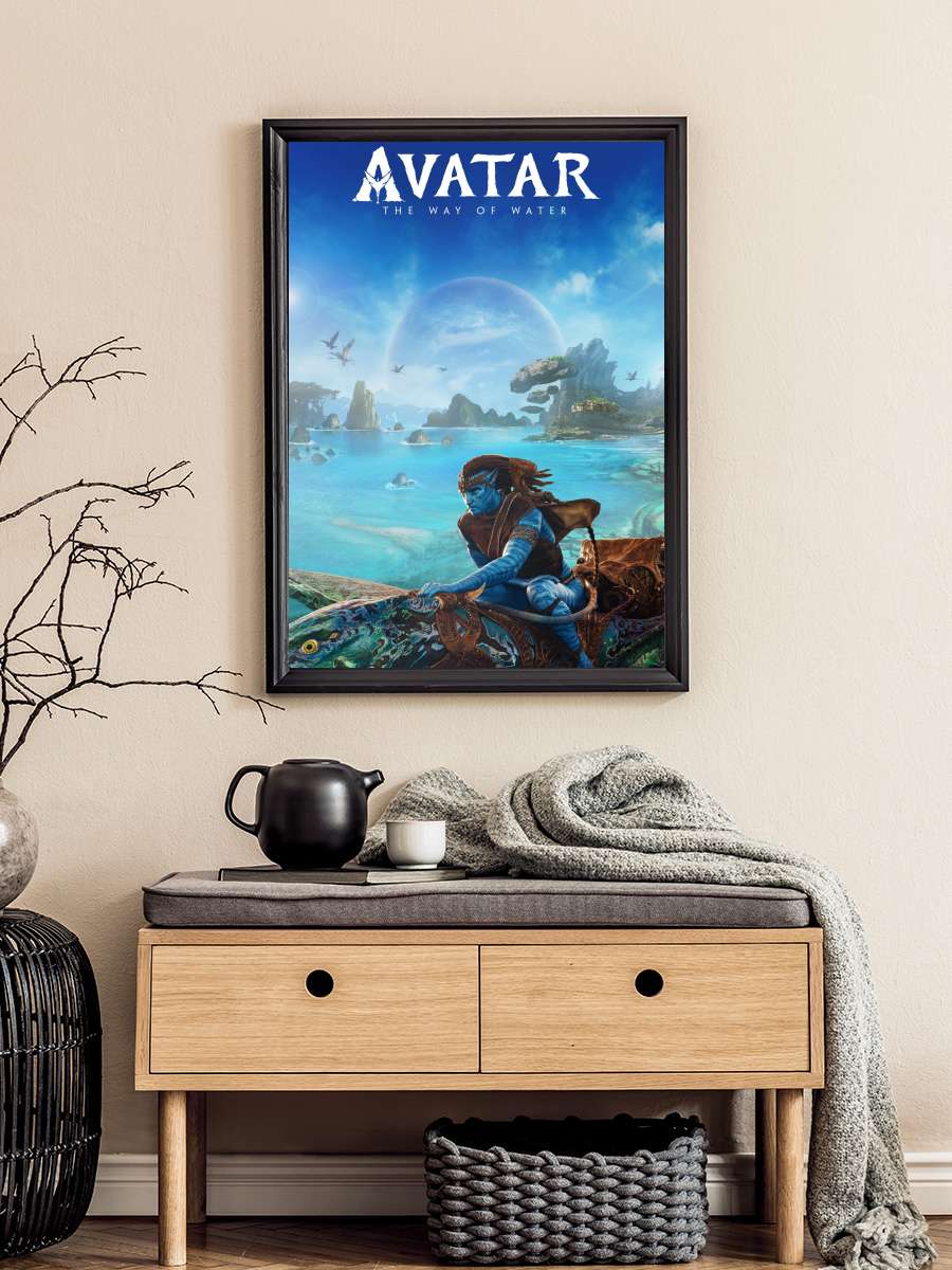 Avatar: Suyun Yolu - Avatar: The Way of Water Film Tablo Siyah Çerçeveli Film Poster Afiş Tablo