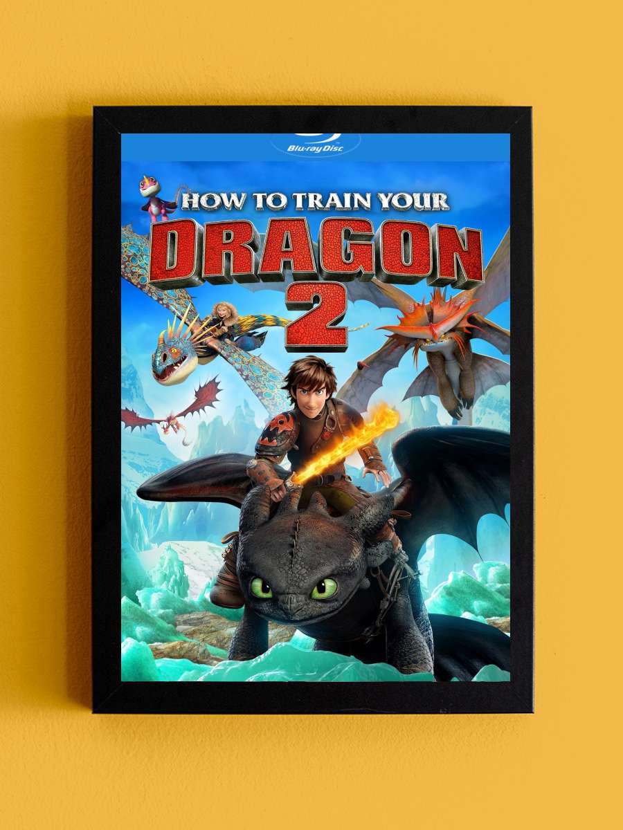 Ejderhanı Nasıl Eğitirsin 2 - How to Train Your Dragon 2 Film Tablo Siyah Çerçeveli Film Poster Afiş Tablo