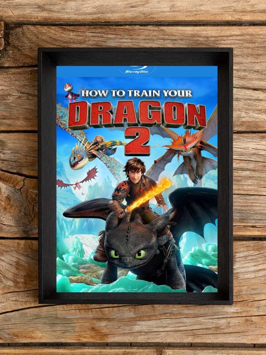 Ejderhanı Nasıl Eğitirsin 2 - How to Train Your Dragon 2 Film Tablo Siyah Çerçeveli Film Poster Afiş Tablo