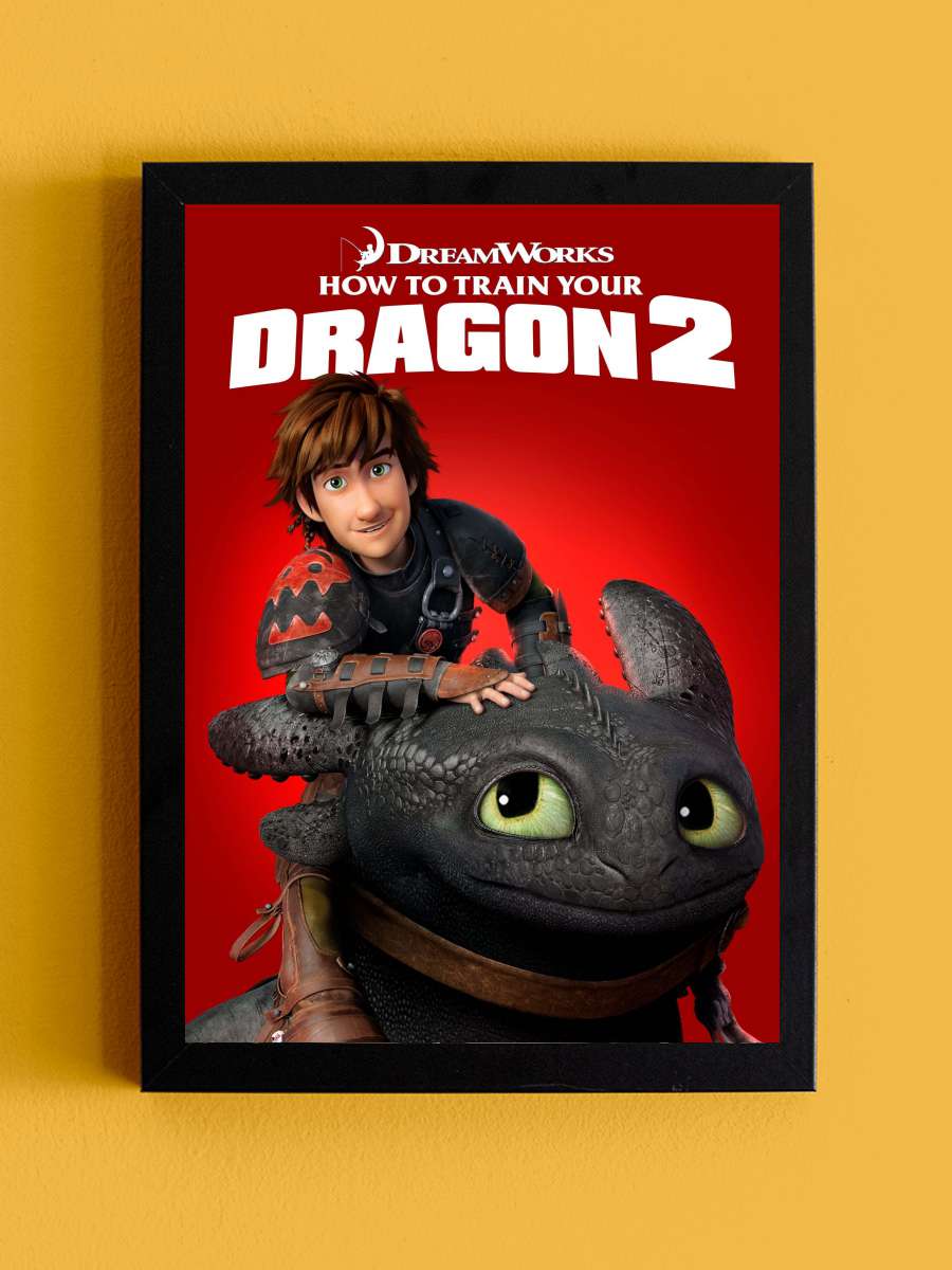 Ejderhanı Nasıl Eğitirsin 2 - How to Train Your Dragon 2 Film Tablo Siyah Çerçeveli Film Poster Afiş Tablo