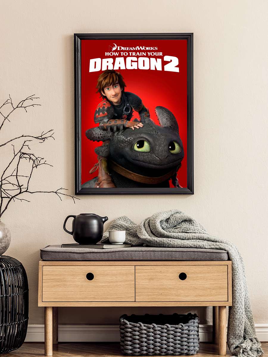 Ejderhanı Nasıl Eğitirsin 2 - How to Train Your Dragon 2 Film Tablo Siyah Çerçeveli Film Poster Afiş Tablo