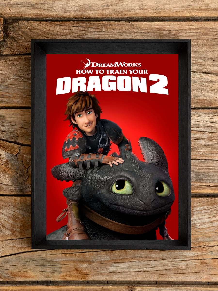 Ejderhanı Nasıl Eğitirsin 2 - How to Train Your Dragon 2 Film Tablo Siyah Çerçeveli Film Poster Afiş Tablo