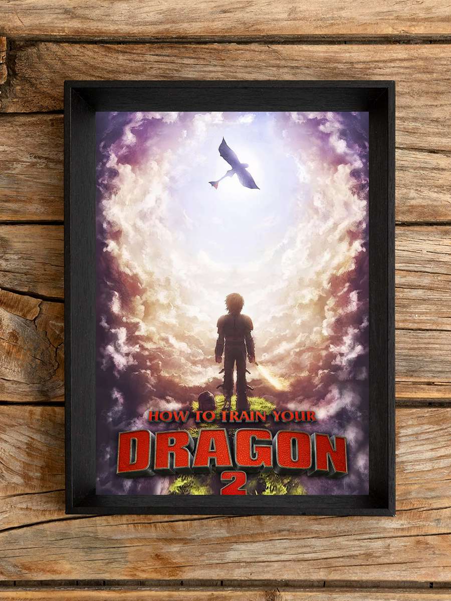 Ejderhanı Nasıl Eğitirsin 2 - How to Train Your Dragon 2 Film Tablo Siyah Çerçeveli Film Poster Afiş Tablo