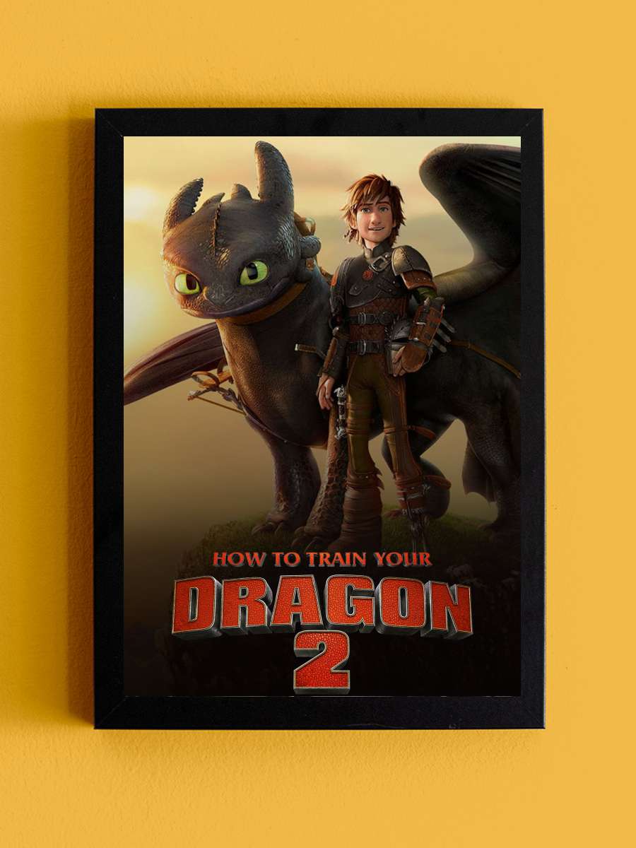 Ejderhanı Nasıl Eğitirsin 2 - How to Train Your Dragon 2 Film Tablo Siyah Çerçeveli Film Poster Afiş Tablo