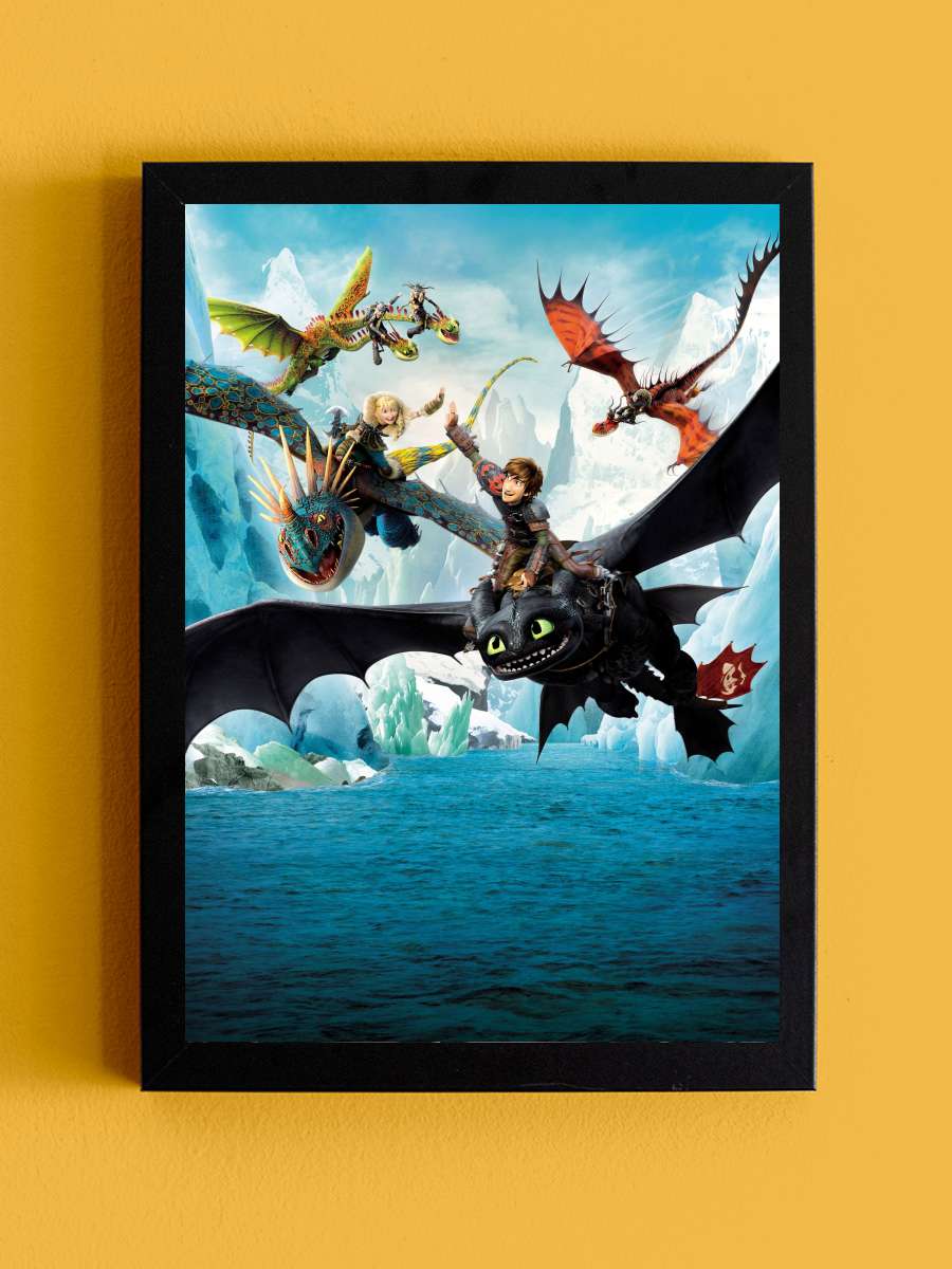 Ejderhanı Nasıl Eğitirsin 2 - How to Train Your Dragon 2 Film Tablo Siyah Çerçeveli Film Poster Afiş Tablo