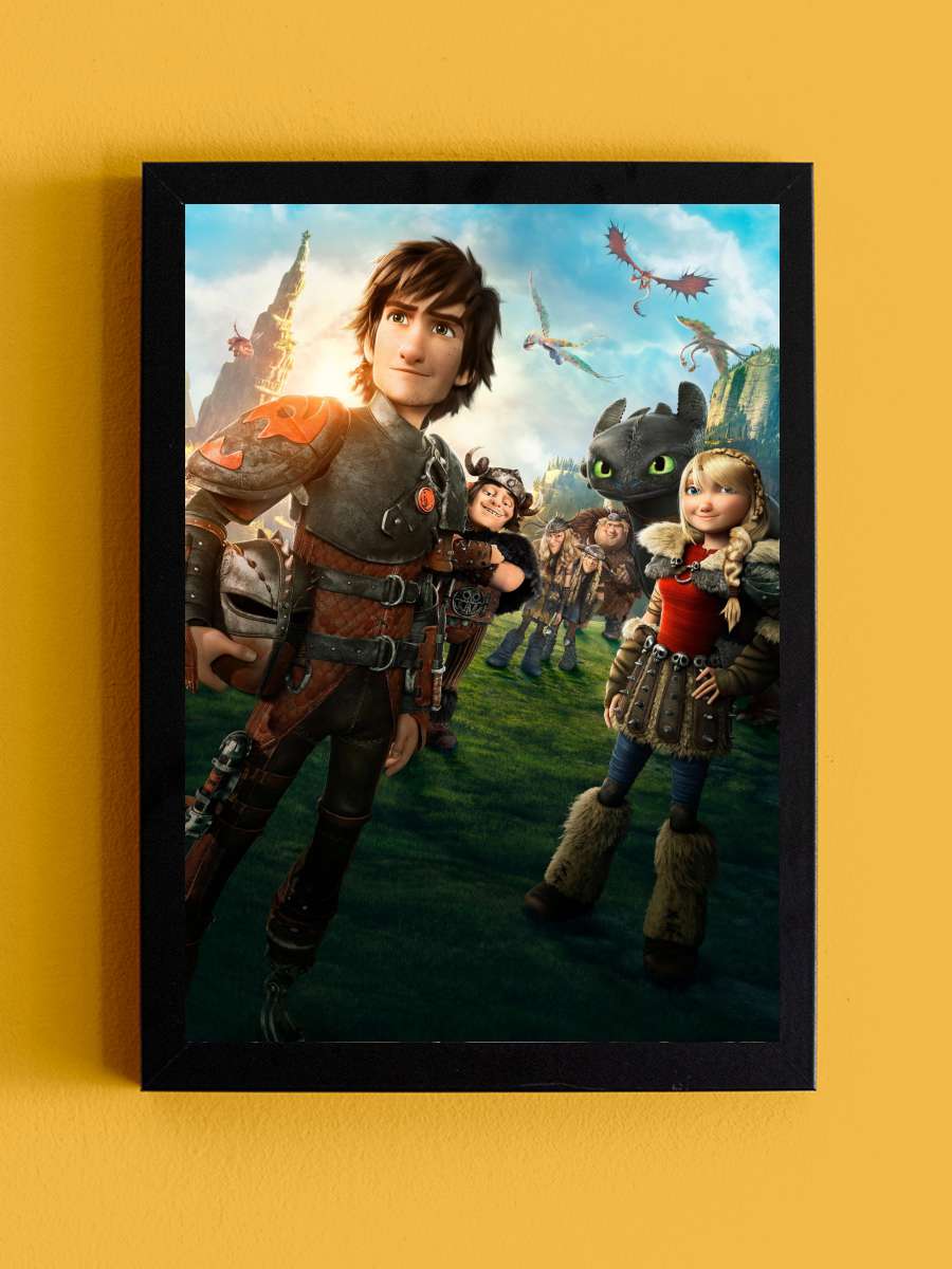 Ejderhanı Nasıl Eğitirsin 2 - How to Train Your Dragon 2 Film Tablo Siyah Çerçeveli Film Poster Afiş Tablo