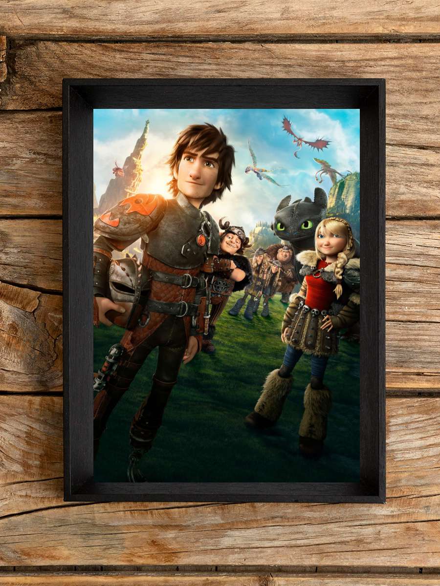 Ejderhanı Nasıl Eğitirsin 2 - How to Train Your Dragon 2 Film Tablo Siyah Çerçeveli Film Poster Afiş Tablo