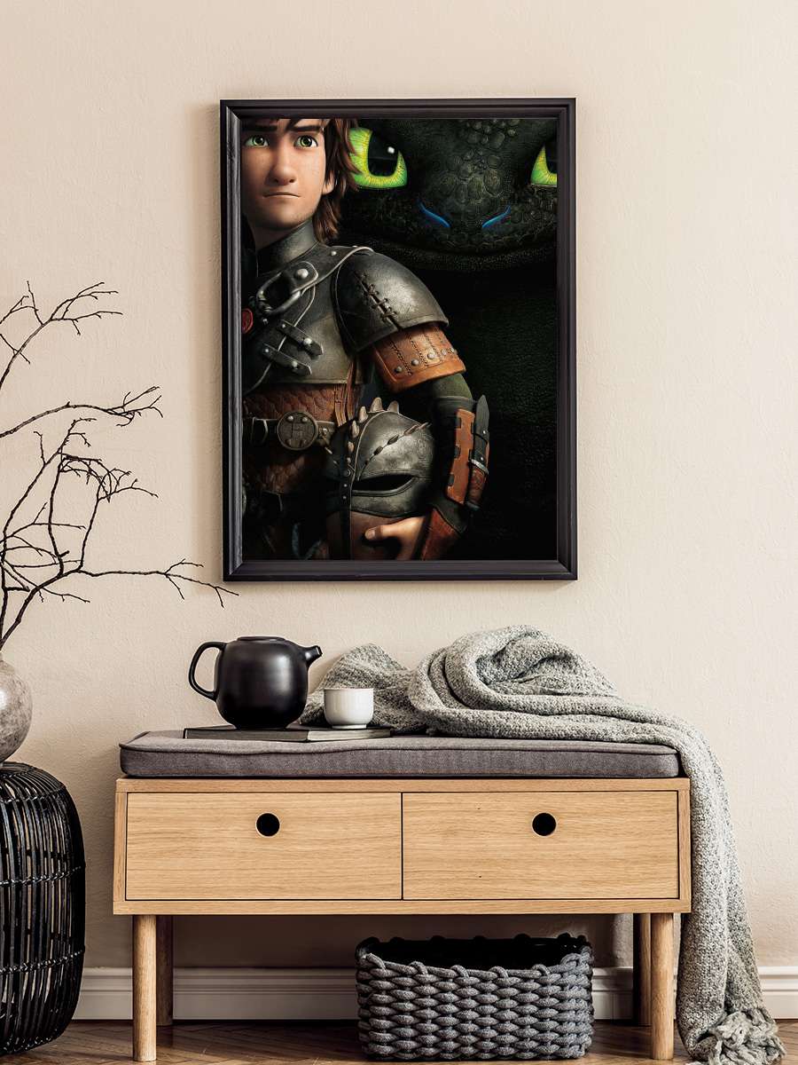 Ejderhanı Nasıl Eğitirsin 2 - How to Train Your Dragon 2 Film Tablo Siyah Çerçeveli Film Poster Afiş Tablo