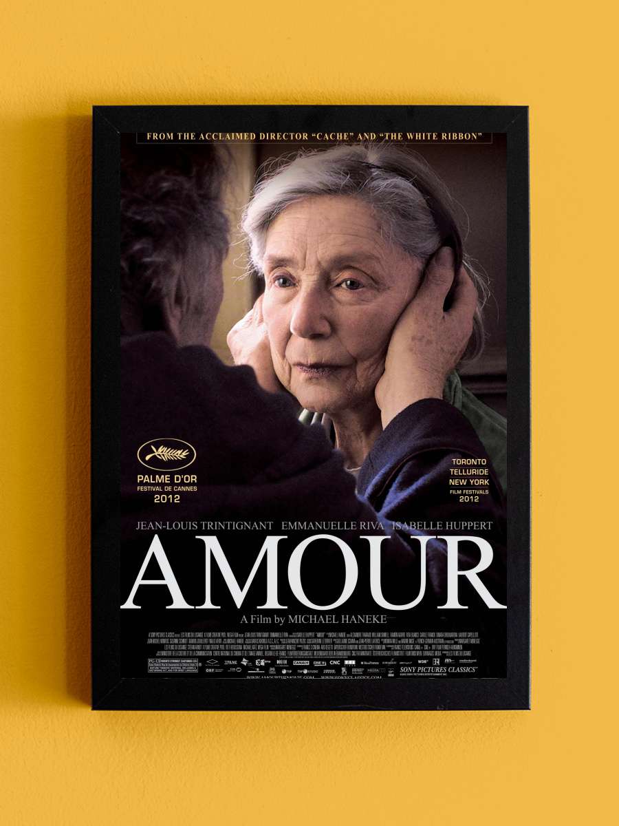 Aşk - Amour Film Tablo Siyah Çerçeveli Film Poster Afiş Tablo