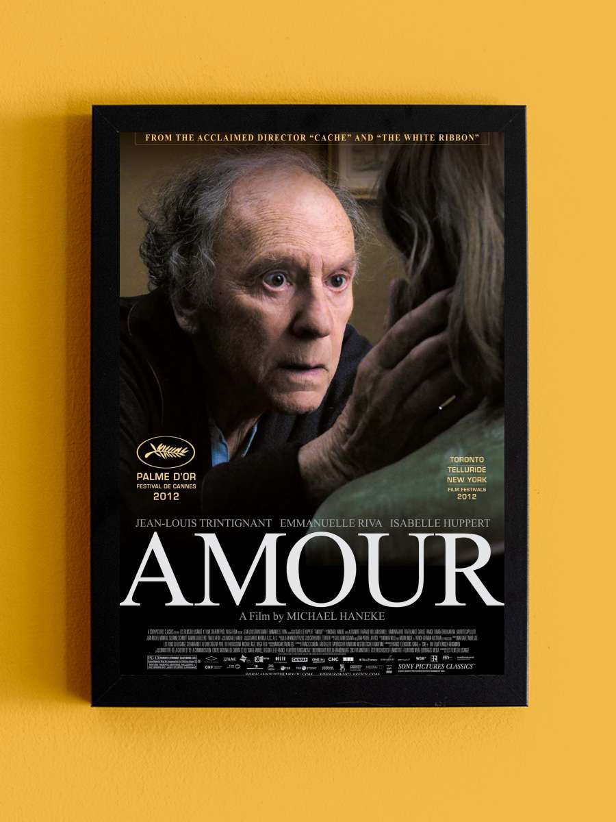 Aşk - Amour Film Tablo Siyah Çerçeveli Film Poster Afiş Tablo