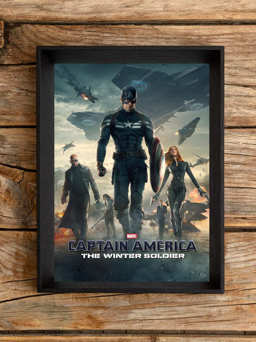 Kaptan Amerika: Kış Askeri - Captain America: The Winter Soldier Film Tablo Siyah Çerçeveli Film Poster Afiş Tablo