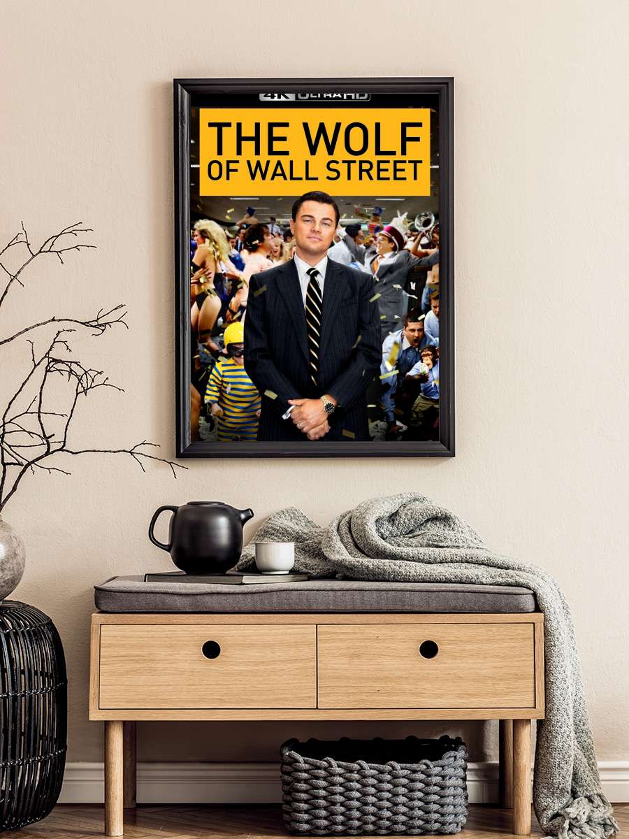 Para Avcısı - The Wolf of Wall Street Film Tablo Siyah Çerçeveli Film Poster Afiş Tablo