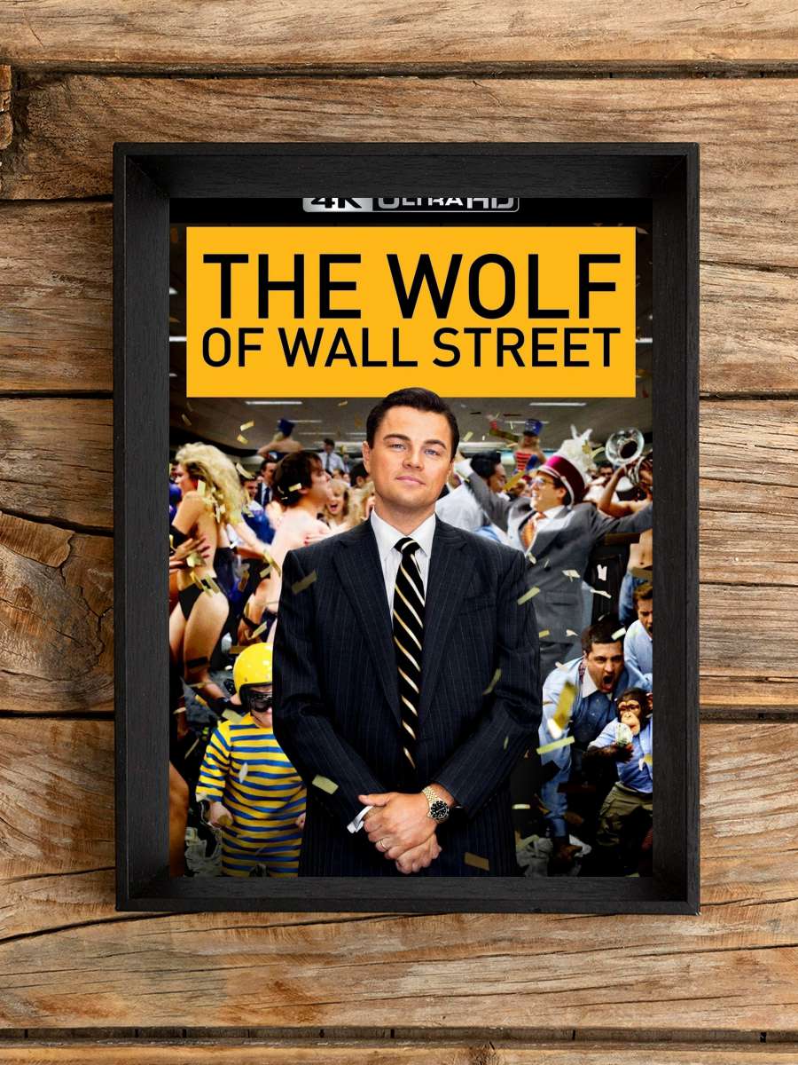 Para Avcısı - The Wolf of Wall Street Film Tablo Siyah Çerçeveli Film Poster Afiş Tablo