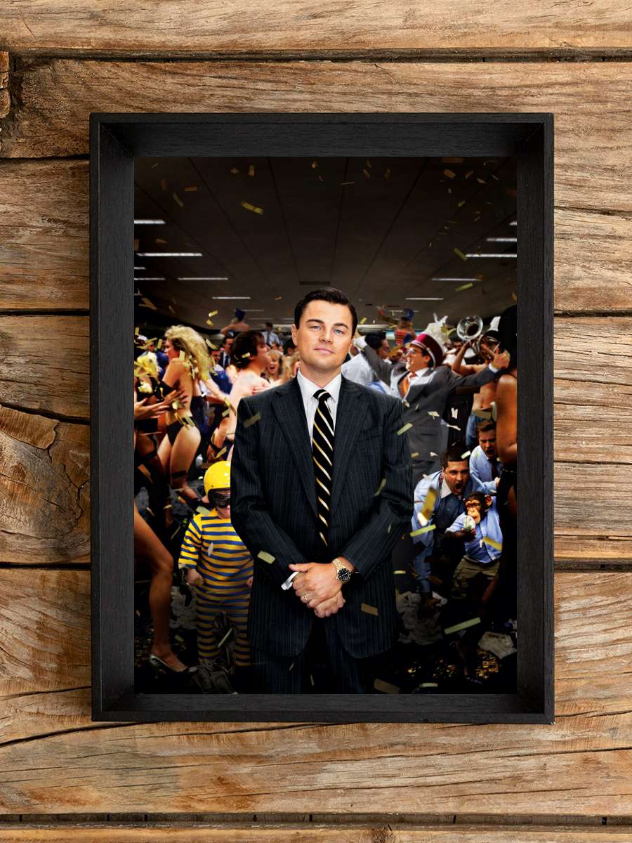 Para Avcısı - The Wolf of Wall Street Film Tablo Siyah Çerçeveli Film Poster Afiş Tablo