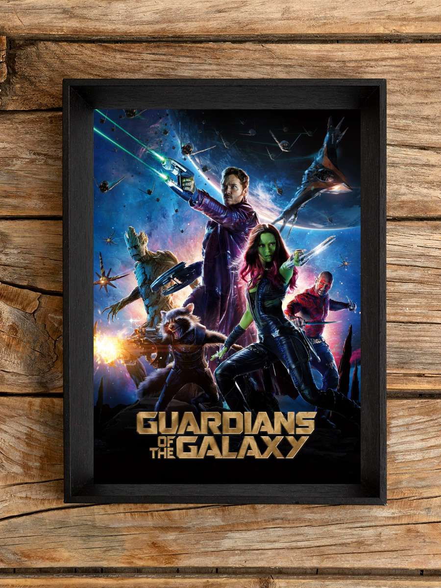 Galaksinin Koruyucuları - Guardians of the Galaxy Film Tablo Siyah Çerçeveli Film Poster Afiş Tablo