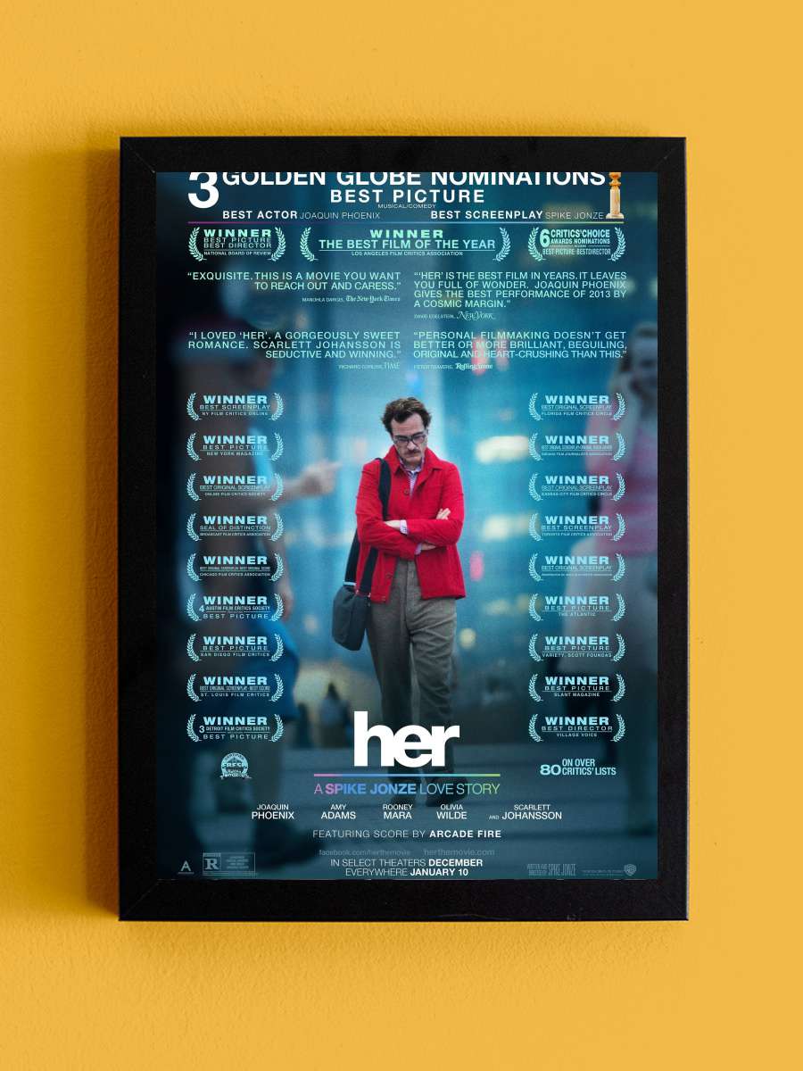 Aşk - Her Film Tablo Siyah Çerçeveli Film Poster Afiş Tablo