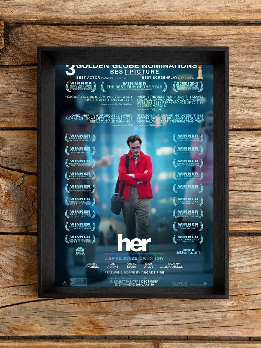 Aşk - Her Film Tablo Siyah Çerçeveli Film Poster Afiş Tablo