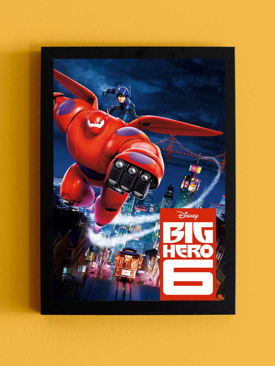 6 Süper Kahraman - Big Hero 6 Film Tablo Siyah Çerçeveli Film Poster Afiş Tablo