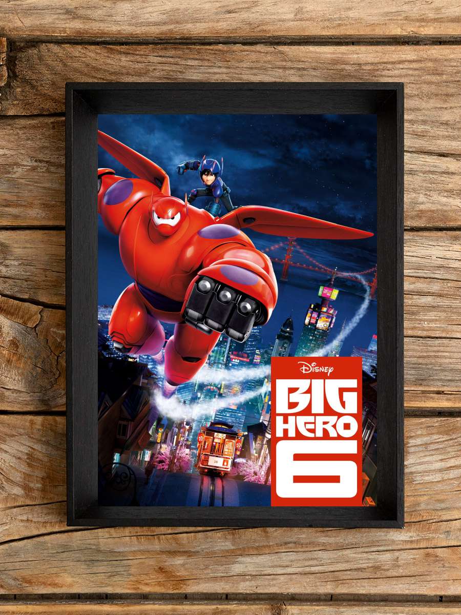 6 Süper Kahraman - Big Hero 6 Film Tablo Siyah Çerçeveli Film Poster Afiş Tablo