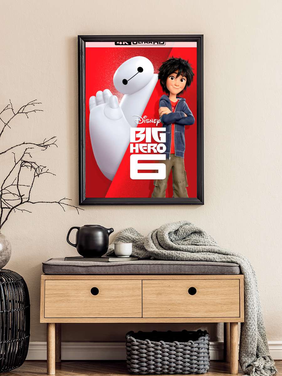 6 Süper Kahraman - Big Hero 6 Film Tablo Siyah Çerçeveli Film Poster Afiş Tablo