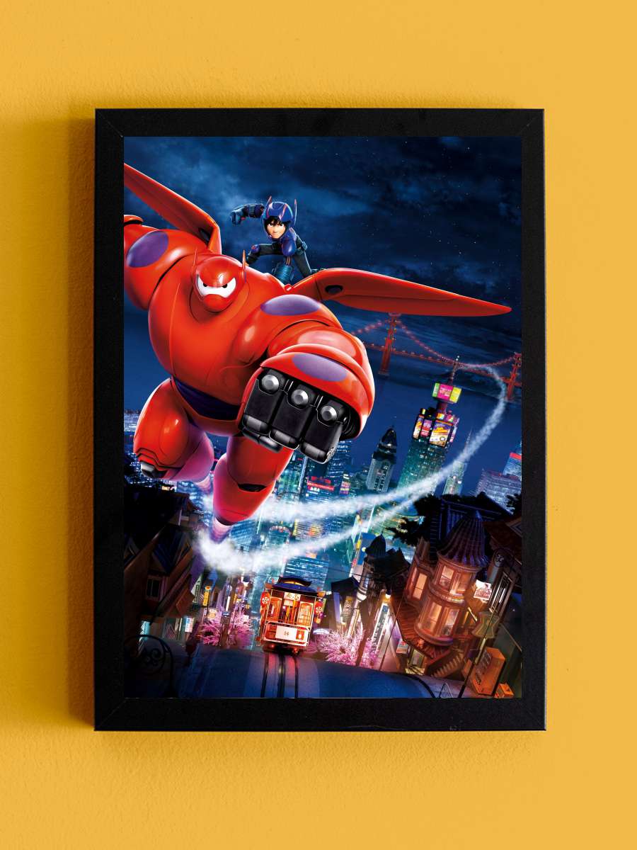 6 Süper Kahraman - Big Hero 6 Film Tablo Siyah Çerçeveli Film Poster Afiş Tablo