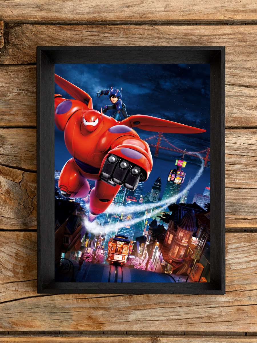 6 Süper Kahraman - Big Hero 6 Film Tablo Siyah Çerçeveli Film Poster Afiş Tablo