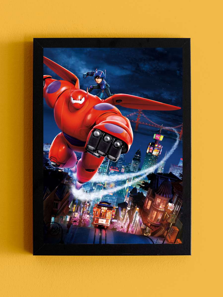 6 Süper Kahraman - Big Hero 6 Film Tablo Siyah Çerçeveli Film Poster Afiş Tablo