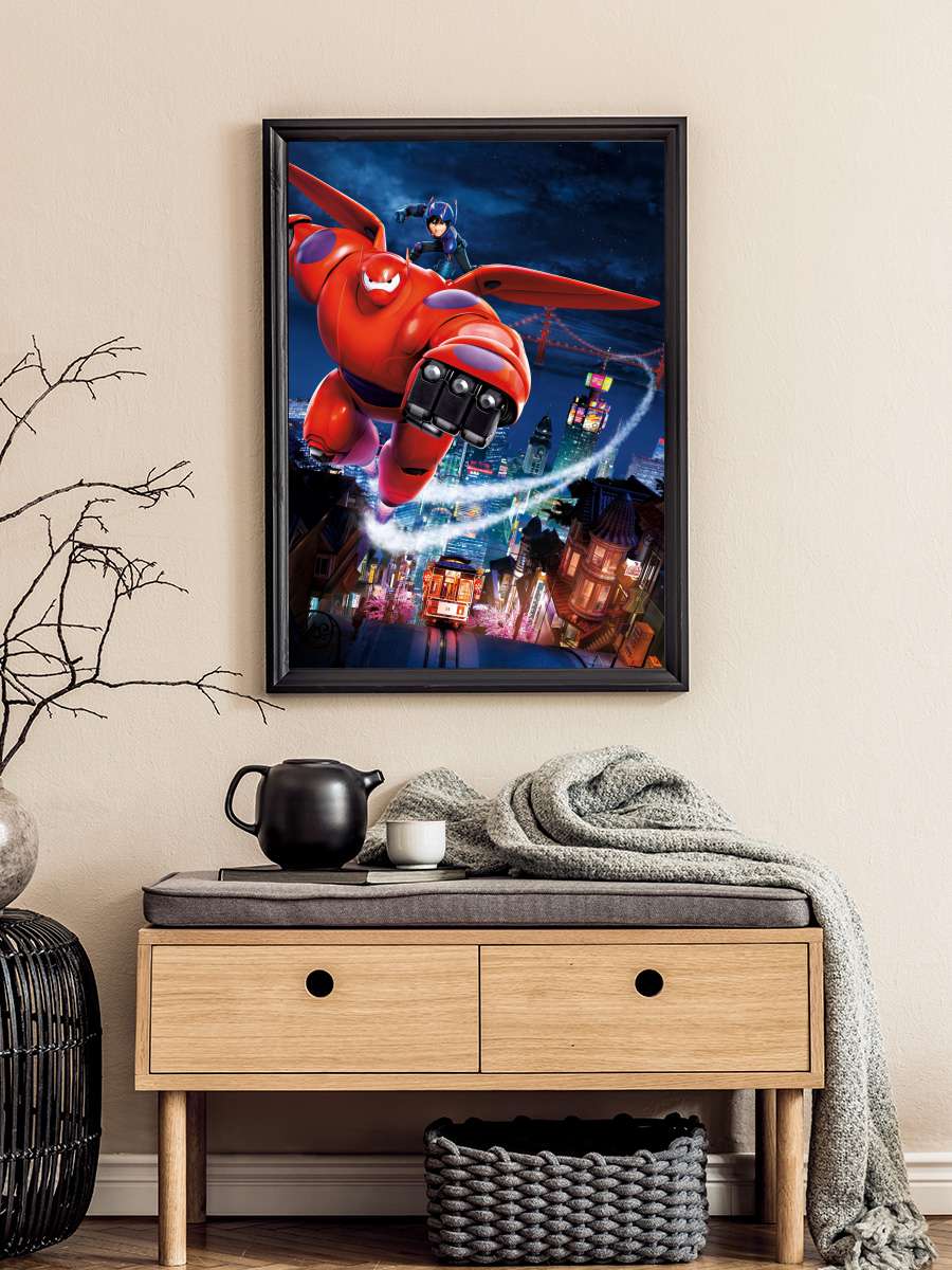 6 Süper Kahraman - Big Hero 6 Film Tablo Siyah Çerçeveli Film Poster Afiş Tablo