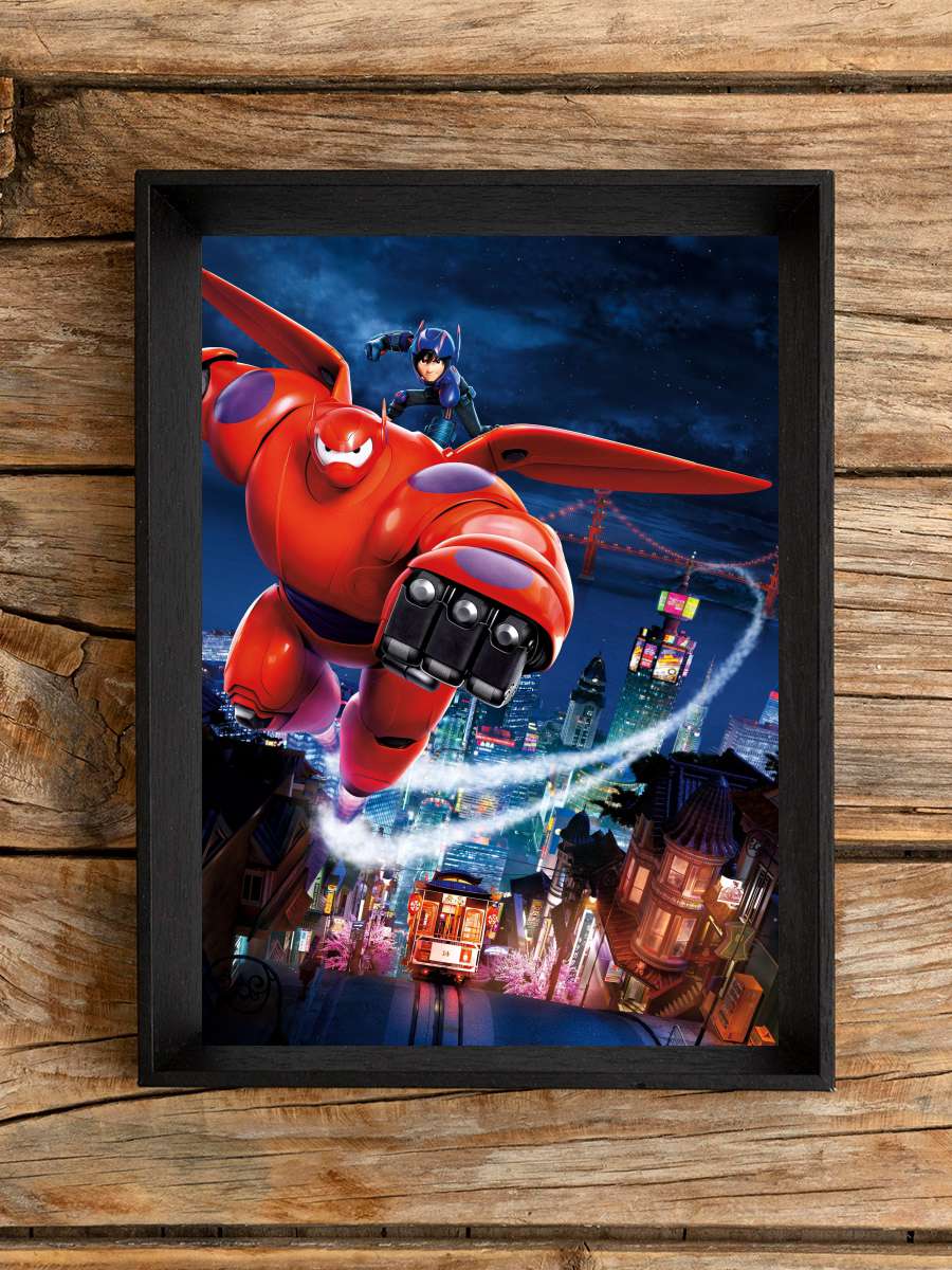 6 Süper Kahraman - Big Hero 6 Film Tablo Siyah Çerçeveli Film Poster Afiş Tablo