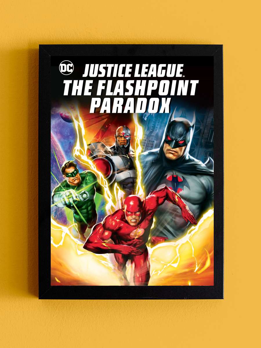 Adalet Birliği: Flash Noktası Paradoksu - Justice League: The Flashpoint Paradox Film Tablo Siyah Çerçeveli Film Poster Afiş Tablo