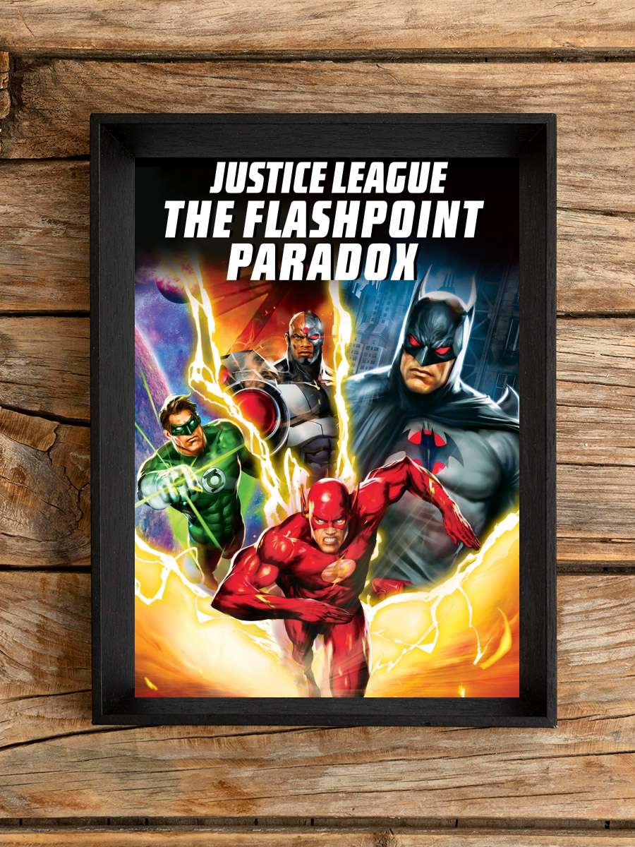 Adalet Birliği: Flash Noktası Paradoksu - Justice League: The Flashpoint Paradox Film Tablo Siyah Çerçeveli Film Poster Afiş Tablo