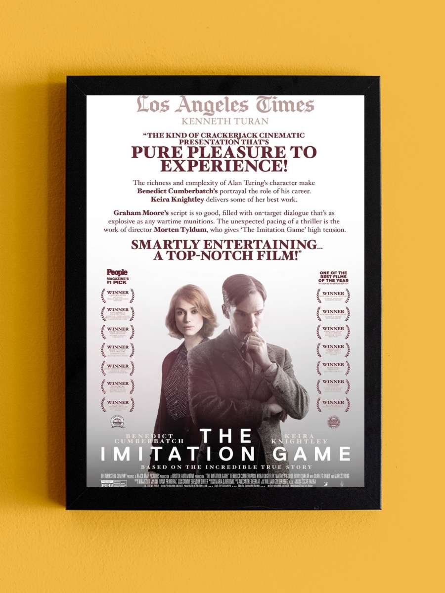 Enigma - The Imitation Game Film Tablo Siyah Çerçeveli Film Poster Afiş Tablo