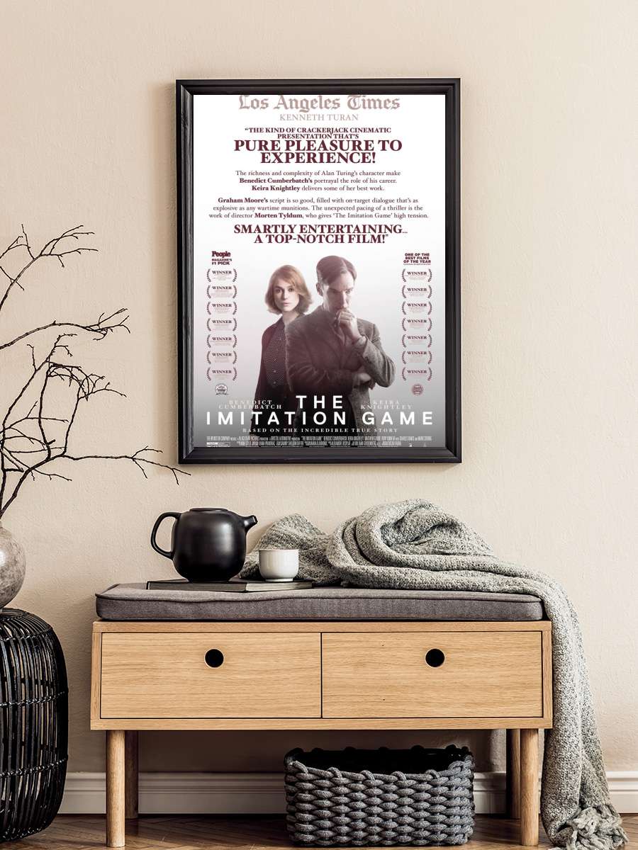 Enigma - The Imitation Game Film Tablo Siyah Çerçeveli Film Poster Afiş Tablo