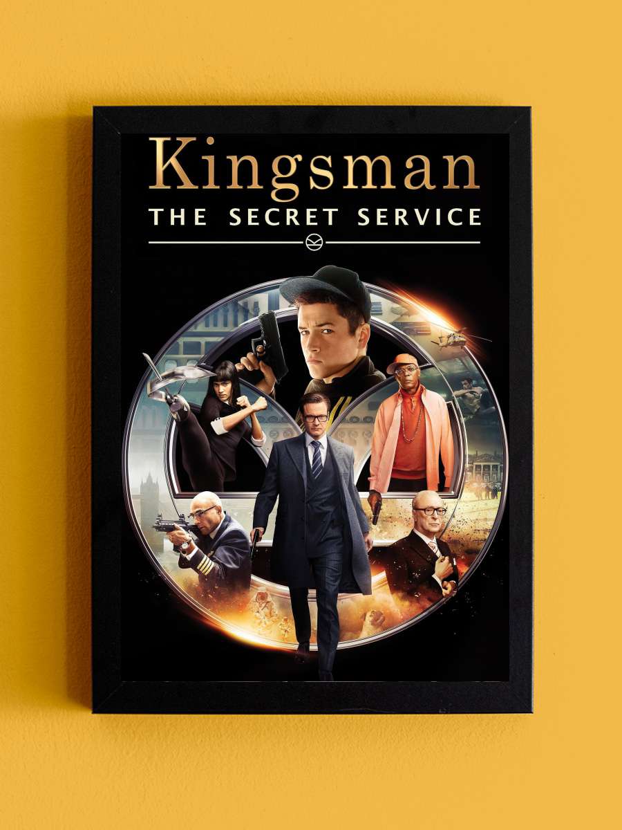 Kingsman: Gizli Servis - Kingsman: The Secret Service Film Tablo Siyah Çerçeveli Film Poster Afiş Tablo