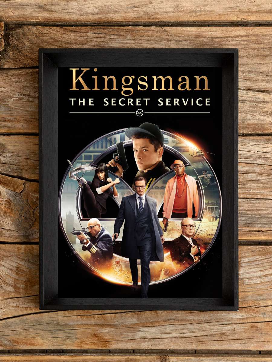 Kingsman: Gizli Servis - Kingsman: The Secret Service Film Tablo Siyah Çerçeveli Film Poster Afiş Tablo