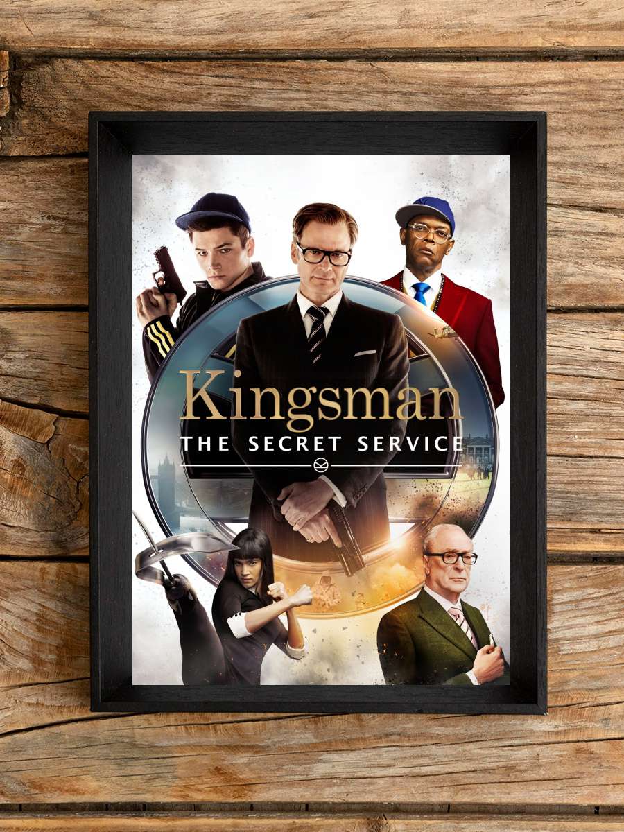 Kingsman: Gizli Servis - Kingsman: The Secret Service Film Tablo Siyah Çerçeveli Film Poster Afiş Tablo