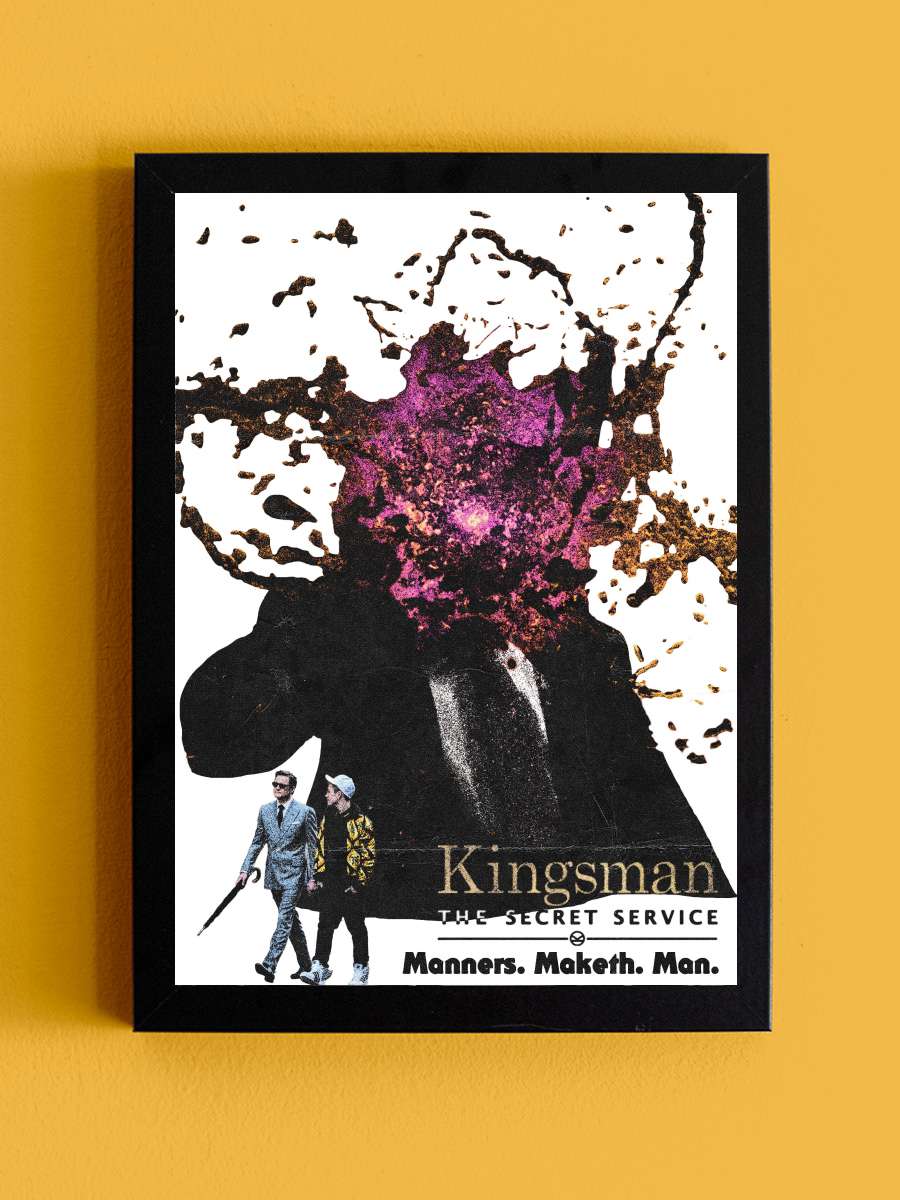 Kingsman: Gizli Servis - Kingsman: The Secret Service Film Tablo Siyah Çerçeveli Film Poster Afiş Tablo