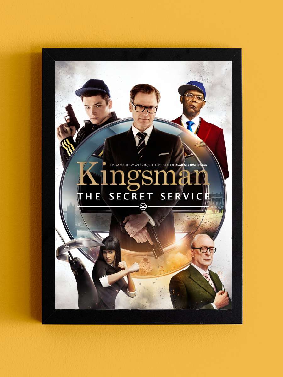 Kingsman: Gizli Servis - Kingsman: The Secret Service Film Tablo Siyah Çerçeveli Film Poster Afiş Tablo