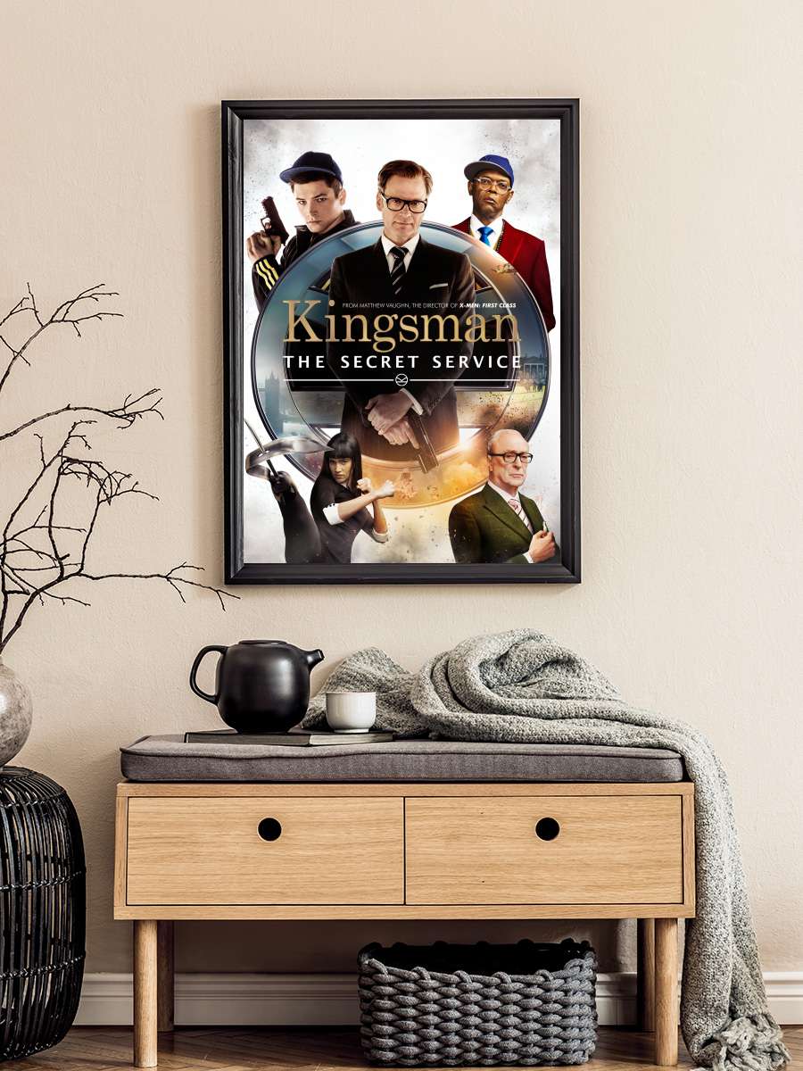 Kingsman: Gizli Servis - Kingsman: The Secret Service Film Tablo Siyah Çerçeveli Film Poster Afiş Tablo