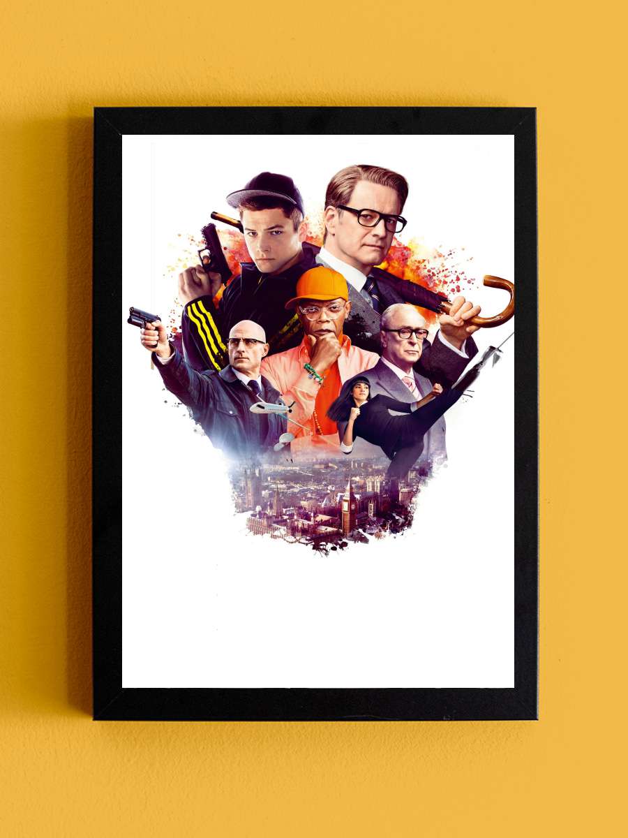 Kingsman: Gizli Servis - Kingsman: The Secret Service Film Tablo Siyah Çerçeveli Film Poster Afiş Tablo