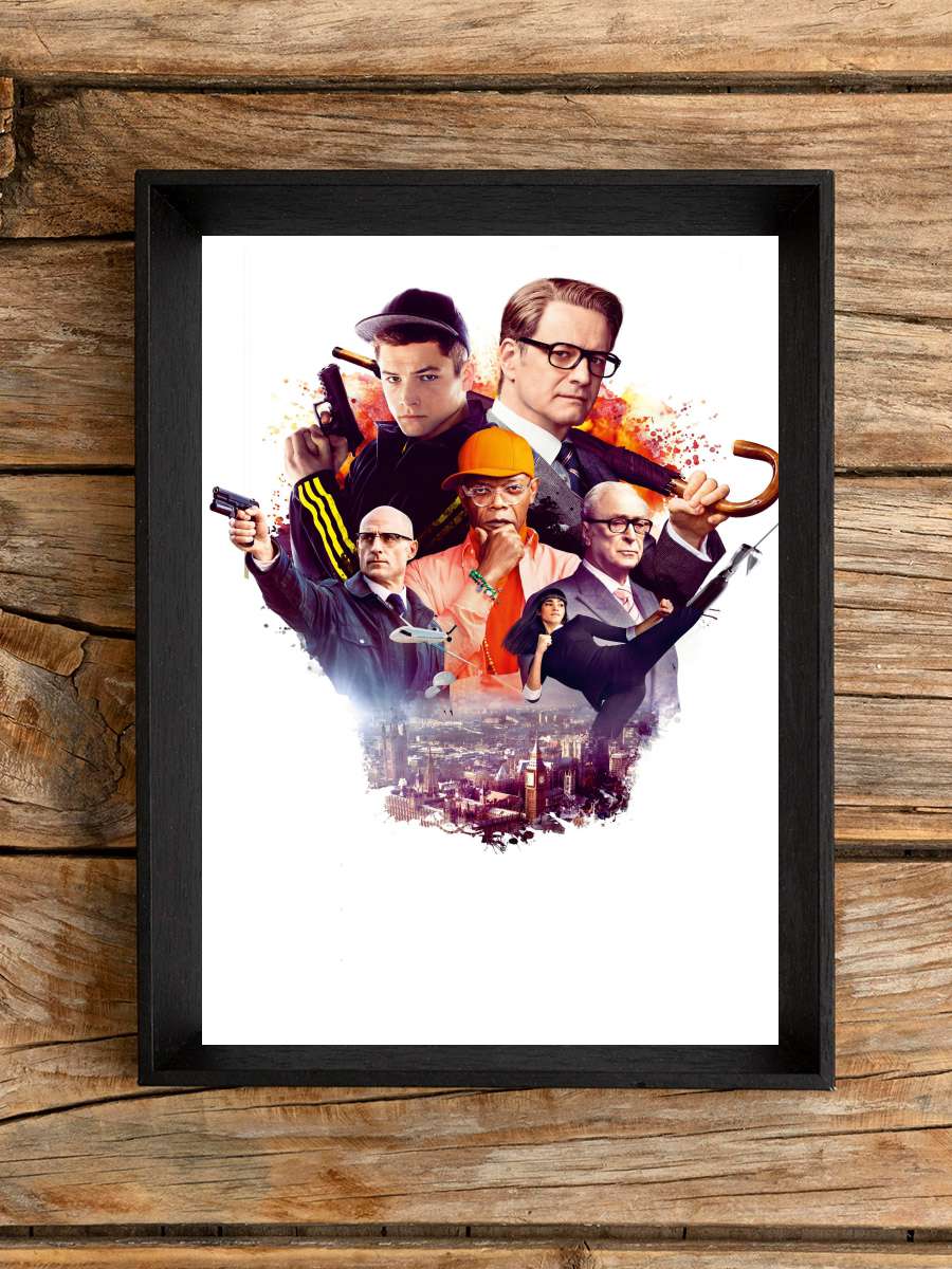 Kingsman: Gizli Servis - Kingsman: The Secret Service Film Tablo Siyah Çerçeveli Film Poster Afiş Tablo