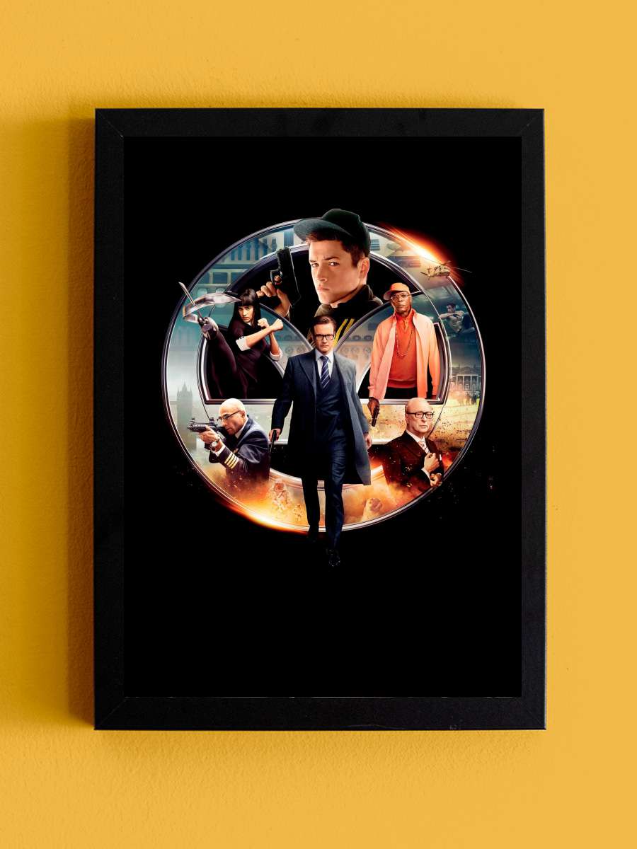 Kingsman: Gizli Servis - Kingsman: The Secret Service Film Tablo Siyah Çerçeveli Film Poster Afiş Tablo