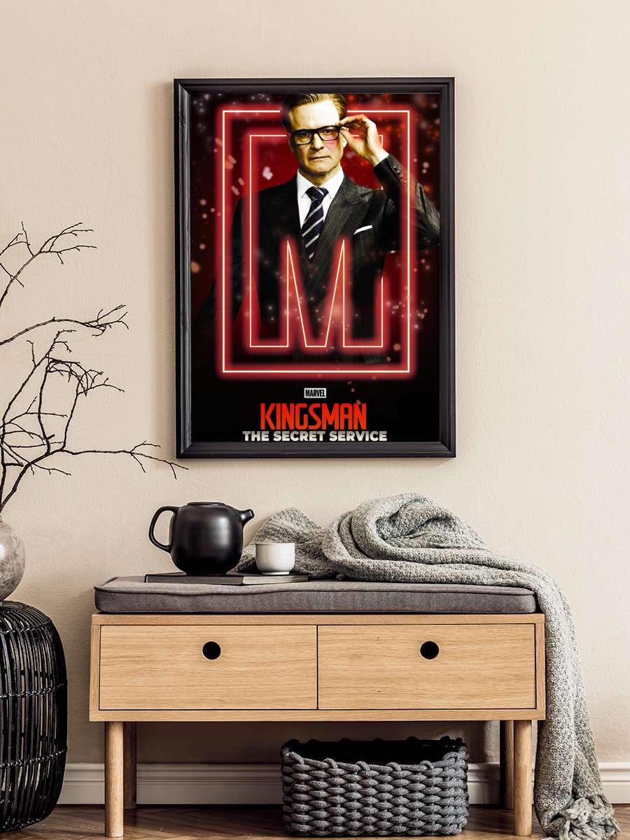 Kingsman: Gizli Servis - Kingsman: The Secret Service Film Tablo Siyah Çerçeveli Film Poster Afiş Tablo