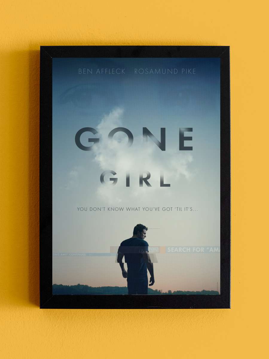 Kayıp Kız - Gone Girl Film Tablo Siyah Çerçeveli Film Poster Afiş Tablo