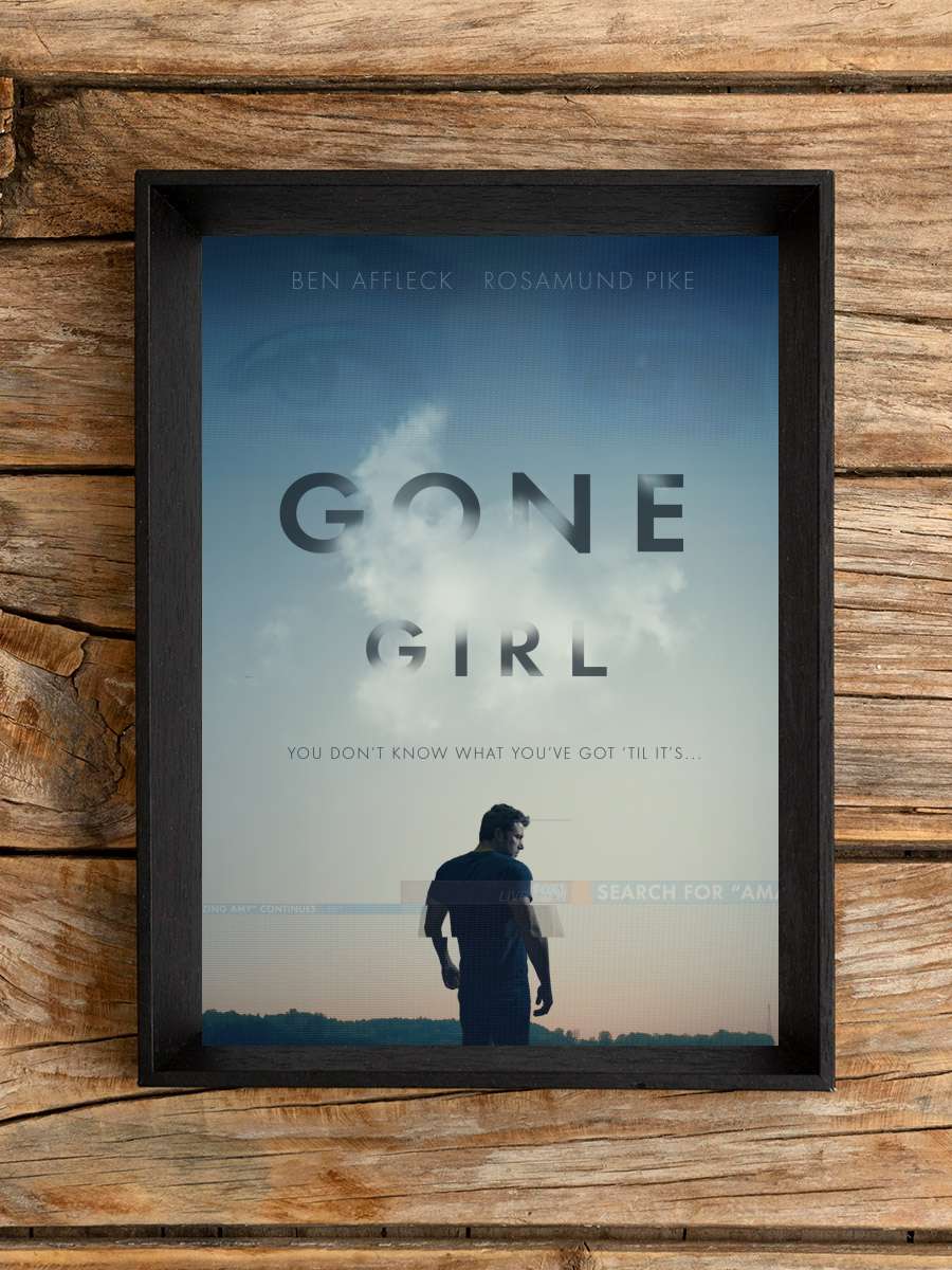 Kayıp Kız - Gone Girl Film Tablo Siyah Çerçeveli Film Poster Afiş Tablo