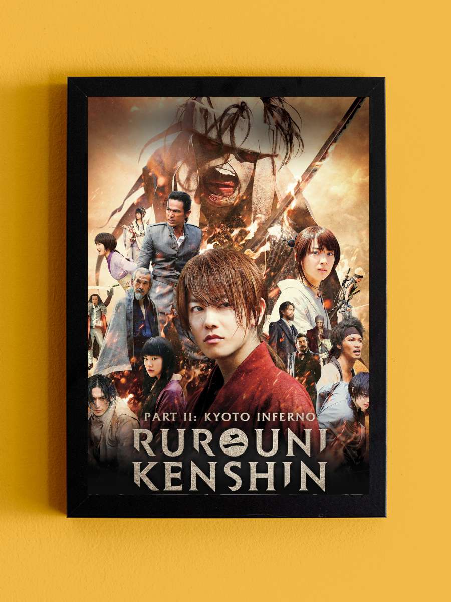 Rurouni Kenshin: Kyoto Cehennemi - るろうに剣心 京都大火編 Film Tablo Siyah Çerçeveli Film Poster Afiş Tablo