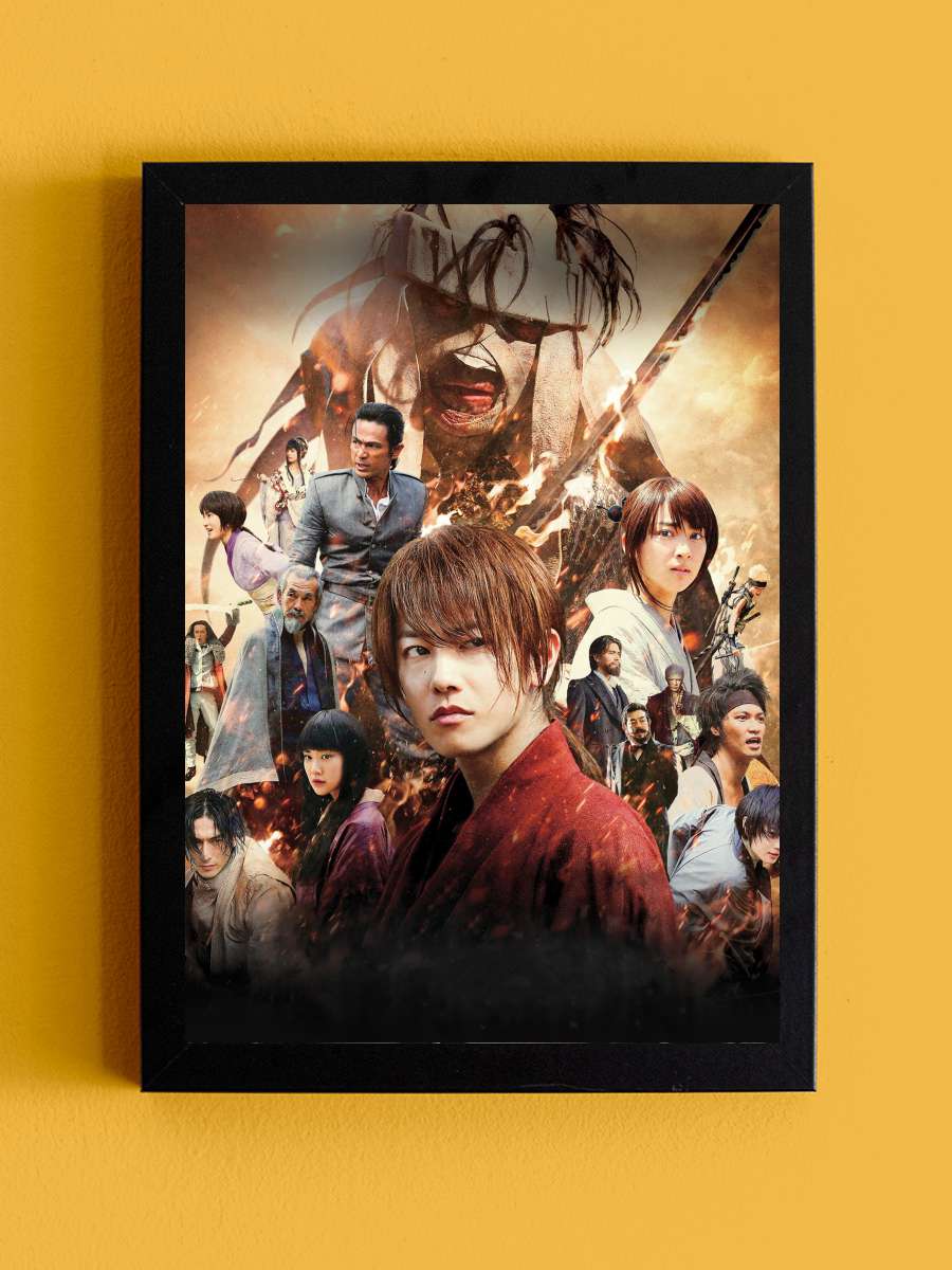 Rurouni Kenshin: Kyoto Cehennemi - るろうに剣心 京都大火編 Film Tablo Siyah Çerçeveli Film Poster Afiş Tablo