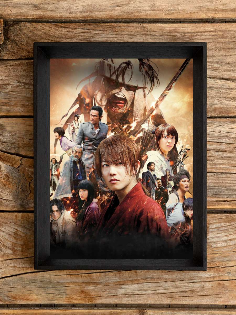 Rurouni Kenshin: Kyoto Cehennemi - るろうに剣心 京都大火編 Film Tablo Siyah Çerçeveli Film Poster Afiş Tablo