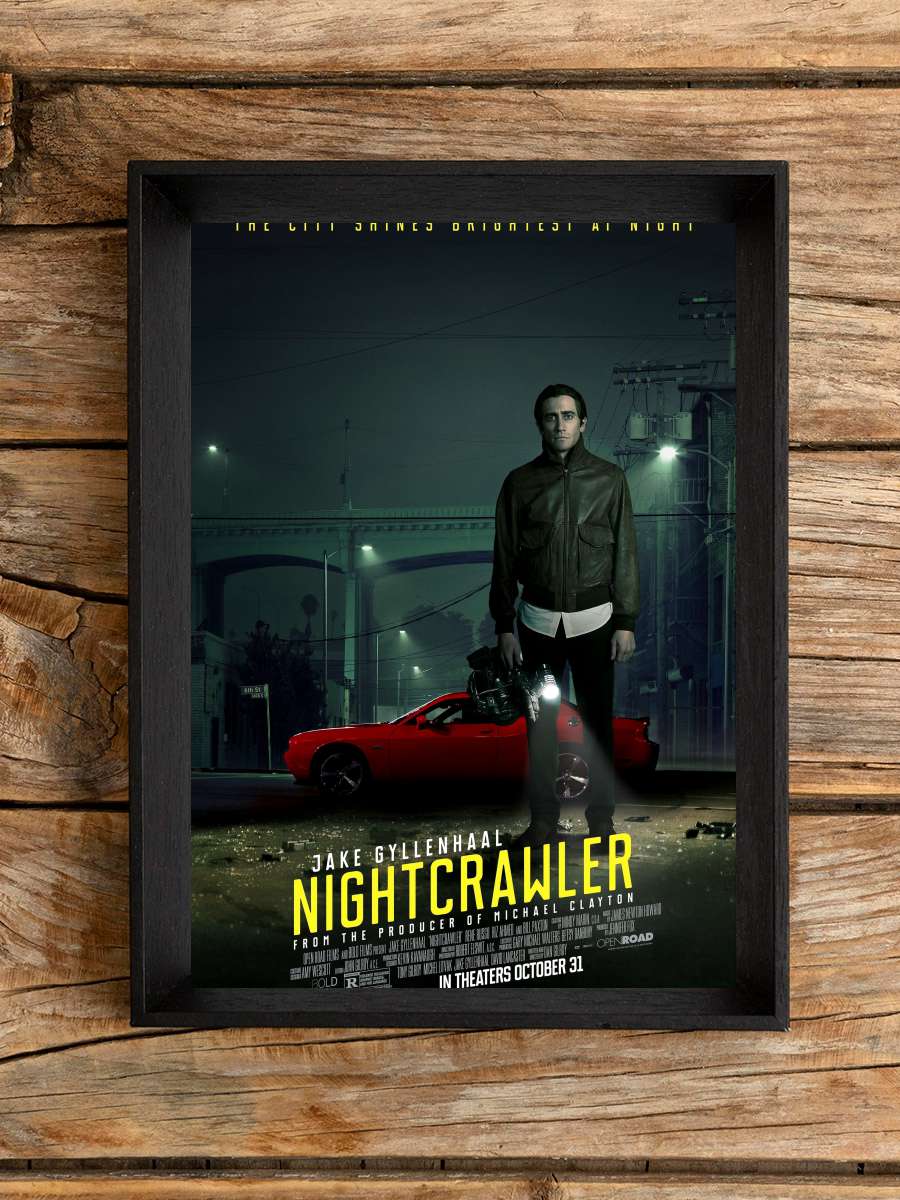 Gece Vurgunu - Nightcrawler Film Tablo Siyah Çerçeveli Film Poster Afiş Tablo